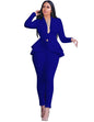 QQPrety~ Ruffle air layer casual fashion uniform casual wear suit