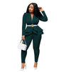 QQPrety~ Ruffle air layer casual fashion uniform casual wear suit